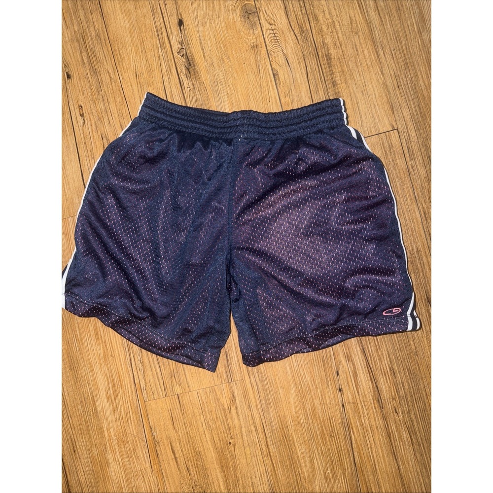 champion gym shorts Women's Size XS Blue Pink Mesh Lined Elastic Waist W10